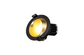 DM202403  Bonia 9 Powered by Tridonic 9W 770lm 2700K 24° LED Engine,250mA Black/Gold 27° Angled Round Downlight , DRIVER NOT INC. 5yrs Warranty